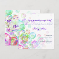 Rainbow Soap Bubbles Baby Shower