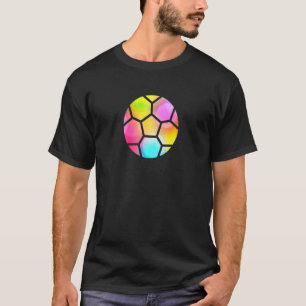 Rainbow Soccer Ball Lgbtq Gay Lesbian Bi Trans Que T-Shirt