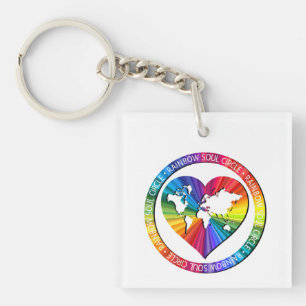Rainbow Soul Circle Keychain