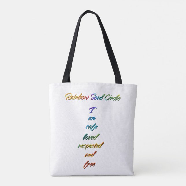 Rainbow Soul Circle Tote Bag (Back)