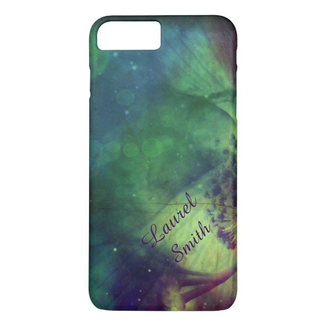 Rainbow Space Flower iPhone 7+ Case *Personalize* (Back)