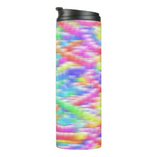 Rainbow sparkle bubbles thermal tumbler