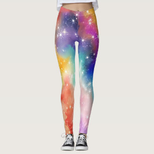 Rainbow Sparkle Galaxy Leggings