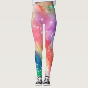 Rainbow Sparkle Galaxy Leggings