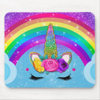 Rainbow Sparkle Glittery Unicorn Horn