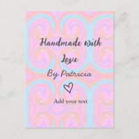 Rainbow sparkle handmade with love add name text