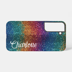 Rainbow Sparkle Metallic Elegant Personalized Samsung Galaxy Case