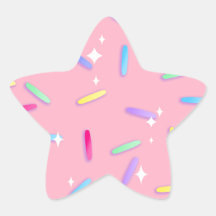 Rainbow Sparkle Star Sprinkles Stickers