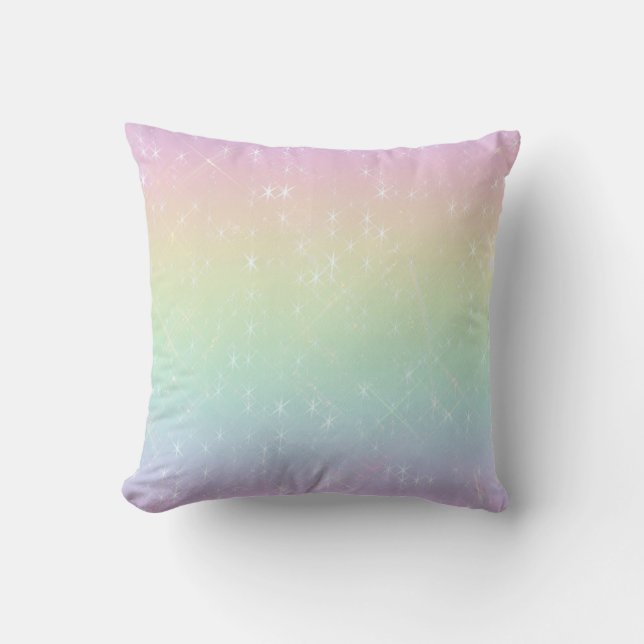 Rainbow Sparkles Pillow (Front)
