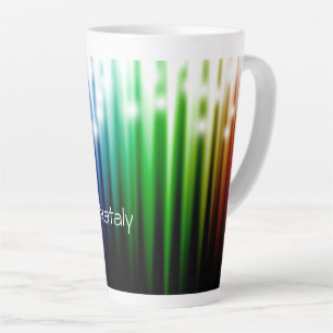 rainbow sparkling texture latte mug
