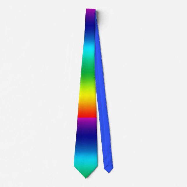 Rainbow Spectrum Gradient Colours Tie (Front)