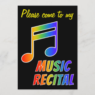 Rainbow Spectrum Music Note Considérant Invitation