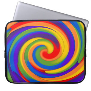 rainbow spin laptop sleeve