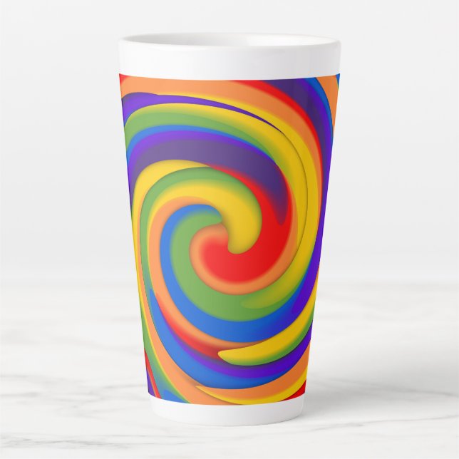 rainbow spin latte mug (Front)