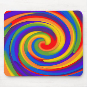 rainbow spin mouse pad