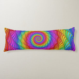 Rainbow Spiral Body Pillow