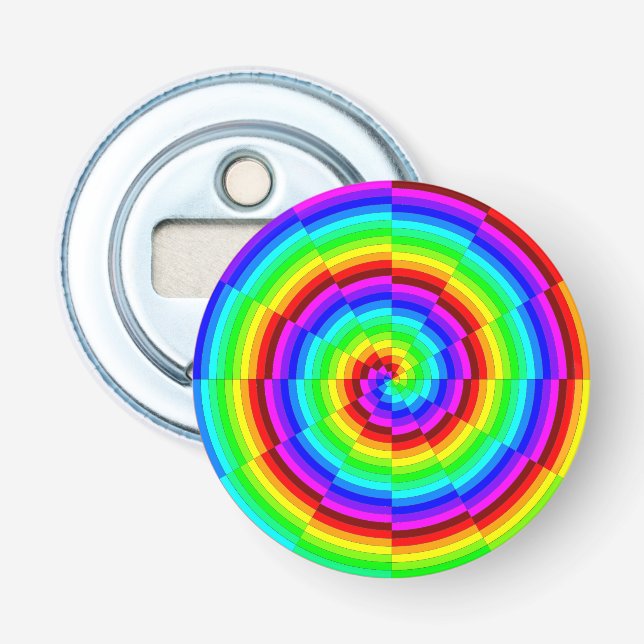Rainbow Spiral by Kenneth Yoncich Bottle Opener (Front)