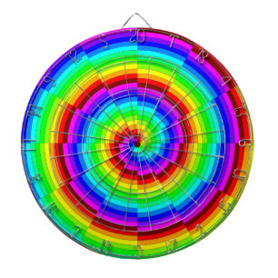 Rainbow Spiral by Kenneth Yoncich Dartboard