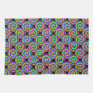 Rainbow Spiral by Kenneth Yoncich Kitchen Towel