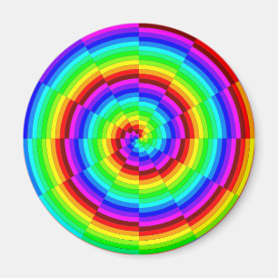 Rainbow Spiral by Kenneth Yoncich Magnet