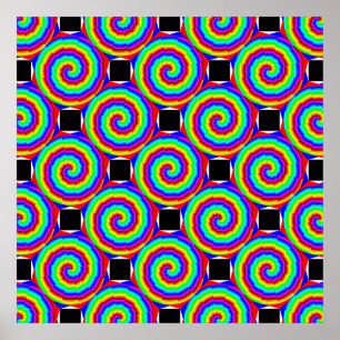 Rainbow Spiral by Kenneth Yoncich Poster