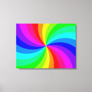 RAINBOW SPIRAL CANVAS PRINT