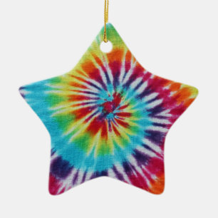 Rainbow Spiral Ceramic Ornament