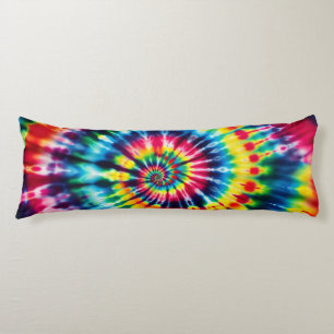 Rainbow Spiral - classic tie-dye design Body Pillow