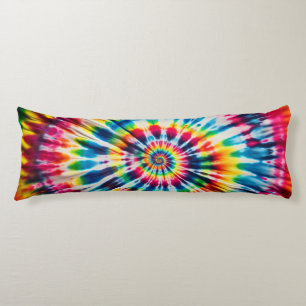 Rainbow Spiral - classic tie-dye design Body Pillow