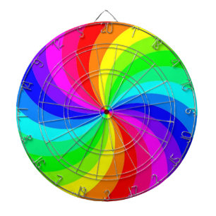 RAINBOW SPIRAL DARTBOARD