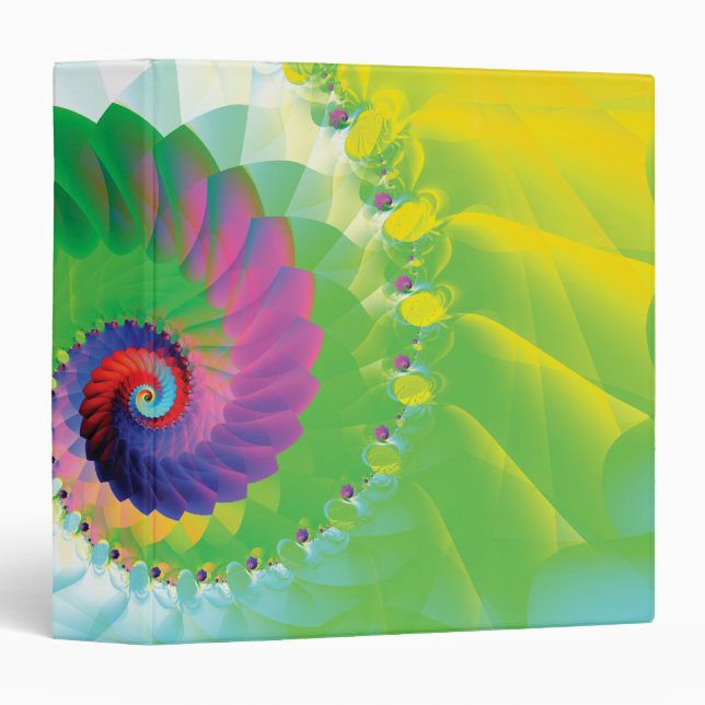 Rainbow Spiral Fractal Binder (Front/Spine)