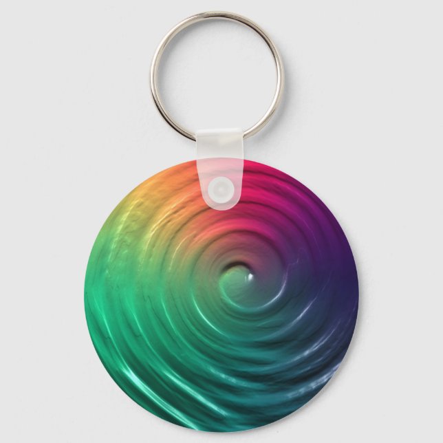 Rainbow Spiral Keychain (Front)