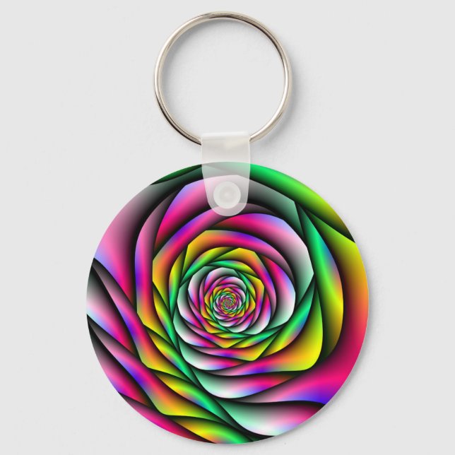 Rainbow Spiral Keychain (Front)