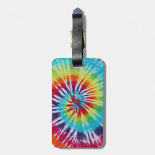 Rainbow Spiral Luggage Tag