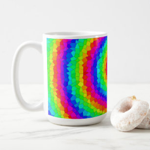 Rainbow Spiral Mosaic Tile Coffee Mug