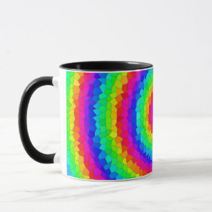 Rainbow Spiral Mosaic Tile Mug