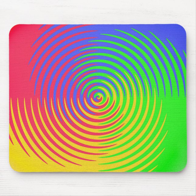 Rainbow Spiral Mousepad (Front)