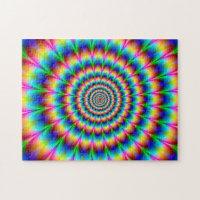 Rainbow Spiral Optical Illusion