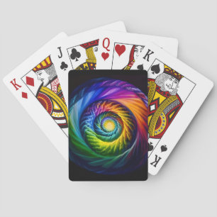 Rainbow Spiral Out Playing Cards