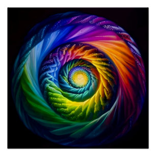 Rainbow Spiral Out Poster