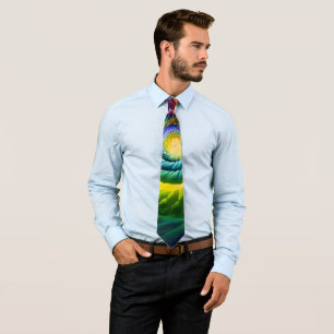 Rainbow Spiral Out Tie
