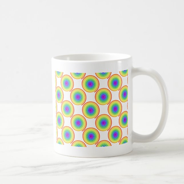 Rainbow Spiral Pattern Coffee Mug (Right)