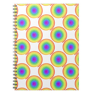 Rainbow Spiral Pattern Notebook