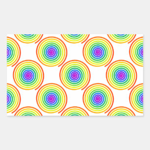 Rainbow Spiral Pattern Sticker