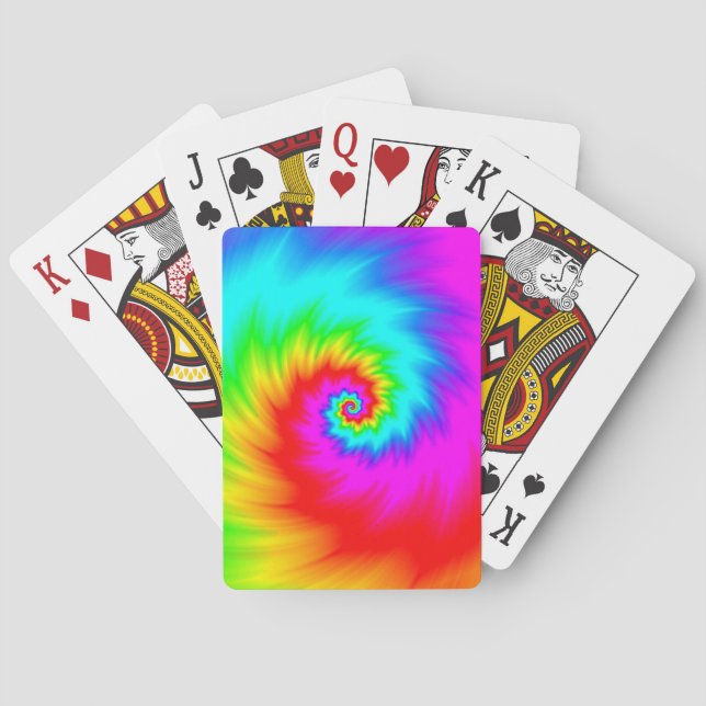 Rainbow Spiral Playing Cards (Back)