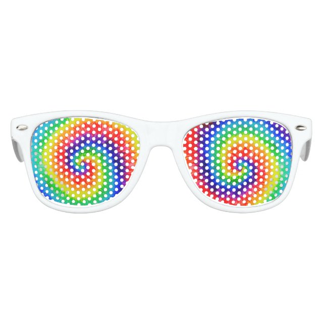 Rainbow Spiral Retro Sunglasses (Front)