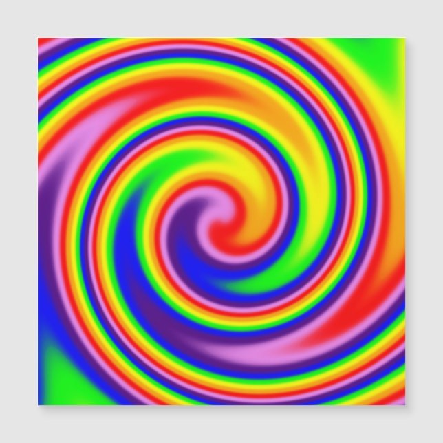 Rainbow Spiral Swirling Colourful Bright (Front)
