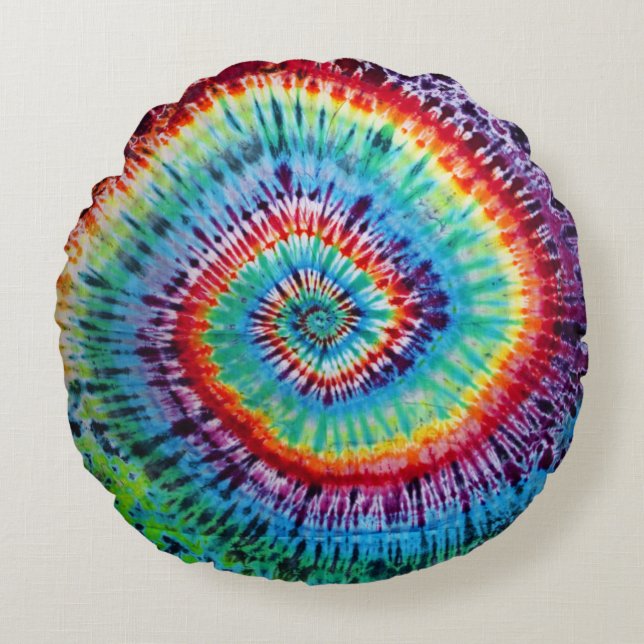 Rainbow Spiral  Throw Pillow (Front)