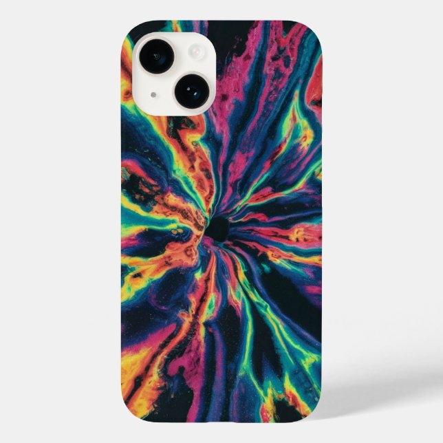 Rainbow Spiral Tie Dye Cute Case-Mate iPhone Case (Back)