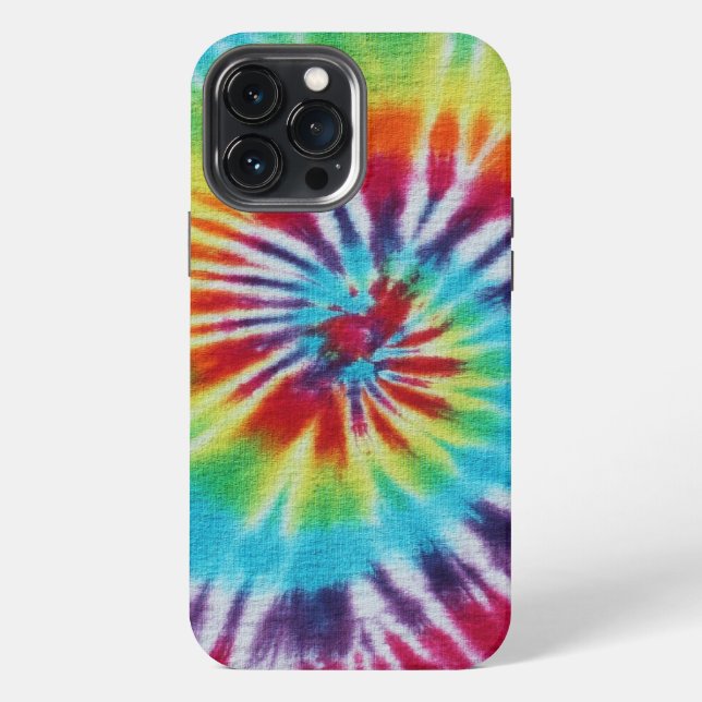 Rainbow Spiral Tie Dye iPhone Case (Back)